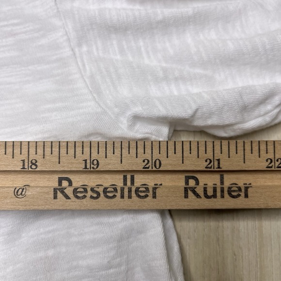 WILT Women's Asymmetrical Long Sleeve Pullover Cotton Top White Size Small USA - Picture 5 of 13